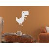 Wandsticker für Kinder Dinosaurier (Bildabmessungen 26,5 x 22,5 cm, Bildfarbe Grau)