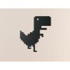Wandsticker für Kinder Dinosaurier (Bildabmessungen 26,5 x 22,5 cm, Bildfarbe Grau)