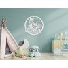 Kinderwandbild LOKOMOTIVE (Bildabmessungen 22,5 x 22,5 cm, Bildfarbe Grau)