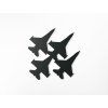 Wandsticker für Kinder JAGDFLIEGER (Bildabmessungen 22 x 22,5 cm, Bildfarbe Grau)