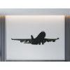 Hölzerne Wanddekoration FLUGZEUG (Bildabmessungen 12,5 x 44,5 cm, Bildfarbe Grau)