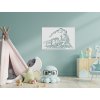 Holzbild fürs Kinderzimmer DAMPFLOK