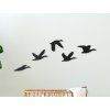 Wandsticker für Kinder VOGELSCHWARM (Bildabmessungen 24 x 65 cm, Bildfarbe Grau)