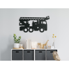 Wandsticker für Kinder KRAN (Bildabmessungen 17 x 31,5 cm, Bildfarbe Grau)