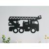 Wandsticker für Kinder KRAN (Bildabmessungen 17 x 31,5 cm, Bildfarbe Grau)