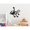 Holzsticker fürs Kinderzimmer AFFE (Bildabmessungen 33,5 x 32,5 cm, Bildfarbe Grau)