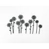 Wandsticker BLÜHENDE BLUMEN (Bildabmessungen 24,5 x 44,5 cm, Bildfarbe Grau)