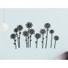Wandsticker BLÜHENDE BLUMEN (Bildabmessungen 24,5 x 44,5 cm, Bildfarbe Grau)
