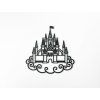 Wandsticker für Kinder MÄRCHENSCHLOSS (Bildabmessungen 22 x 22,5 cm, Bildfarbe Grau)