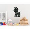 Wandsticker für Kinder ZEBRA (Bildabmessungen 28 x 22,5 cm, Bildfarbe Grau)