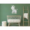 Wandsticker für Kinder ZEBRA (Bildabmessungen 28 x 22,5 cm, Bildfarbe Grau)