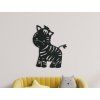 Wandsticker für Kinder ZEBRA (Bildabmessungen 28 x 22,5 cm, Bildfarbe Grau)