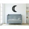 Wandsticker für Kinder MOND (Bildabmessungen 22,5 x 16,5 cm, Bildfarbe Grau)