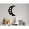 Wandsticker für Kinder MOND (Bildabmessungen 22,5 x 16,5 cm, Bildfarbe Grau)