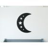 Wandsticker für Kinder MOND (Bildabmessungen 22,5 x 16,5 cm, Bildfarbe Grau)