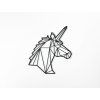 Wandsticker für Kinder POLYGONALES EINHORN (Bildabmessungen 31,5 x 28,5 cm, Bildfarbe Grau)