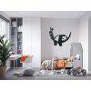 Wandsticker für Kinder SCHLUMMERNDER PANDA (Bildabmessungen 39 x 44,5 cm, Bildfarbe Grau)