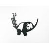 Wandsticker für Kinder SCHLUMMERNDER PANDA (Bildabmessungen 39 x 44,5 cm, Bildfarbe Grau)