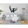 Wandsticker für Kinder SCHLUMMERNDER PANDA (Bildabmessungen 39 x 44,5 cm, Bildfarbe Grau)