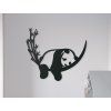Wandsticker für Kinder SCHLUMMERNDER PANDA (Bildabmessungen 39 x 44,5 cm, Bildfarbe Grau)