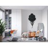 Wandsticker für Kinder LUFTBALLONS (Bildabmessungen 42,5 x 21 cm, Bildfarbe Grau)