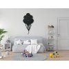 Wandsticker für Kinder LUFTBALLONS (Bildabmessungen 42,5 x 21 cm, Bildfarbe Grau)