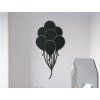 Wandsticker für Kinder LUFTBALLONS (Bildabmessungen 42,5 x 21 cm, Bildfarbe Grau)