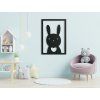Kinderwandbild KLEINER HASE (Bildabmessungen 31,5 x 22 cm, Bildfarbe Grau)