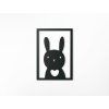 Kinderwandbild KLEINER HASE (Bildabmessungen 31,5 x 22 cm, Bildfarbe Grau)