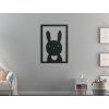 Kinderwandbild KLEINER HASE (Bildabmessungen 31,5 x 22 cm, Bildfarbe Grau)