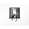 53904 2 holzsticker fenster mit katzen