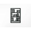 Holzsticker BIBLIOTHEK (Bildabmessungen 31,5 x 21,5 cm, Bildfarbe Grau)