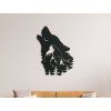 Holzsticker für die Wand SCHLAFLIED DER WÖLFE (Bildabmessungen 30,5 x 22,5 cm, Bildfarbe Grau)