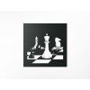 Holzbild SCHACH MATT (Bildabmessungen 22,5 x 22,5 cm, Bildfarbe Grau)
