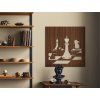 Holzbild SCHACH MATT (Bildabmessungen 22,5 x 22,5 cm, Bildfarbe Grau)