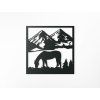 3D-Wandbild GRASENDES PFERD (Bildabmessungen 22,5 x 22,5 cm, Bildfarbe Grau)