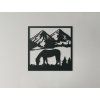 3D-Wandbild GRASENDES PFERD (Bildabmessungen 22,5 x 22,5 cm, Bildfarbe Grau)