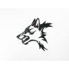 3D-Wandsticker WILDER WOLF (Bildabmessungen 20,5 x 22,5 cm, Bildfarbe Grau)