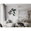 3D-Wandsticker WILDER WOLF (Bildabmessungen 20,5 x 22,5 cm, Bildfarbe Grau)