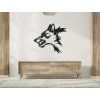 3D-Wandsticker WILDER WOLF (Bildabmessungen 20,5 x 22,5 cm, Bildfarbe Grau)