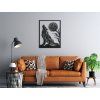 3D-Wandbild Heulender Wolf (Bildabmessungen 42 x 32,5 cm, Bildfarbe Grau)