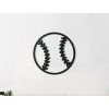 Holzsticker BASEBALL (Bildabmessungen 22,5 x 22,5 cm, Bildfarbe Grau)