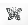 Holzsticker BLUMENSCHMETTERLING (Bildabmessungen 26,5 x 32,5 cm, Bildfarbe Grau)