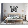 Holzsticker BLUMENSCHMETTERLING (Bildabmessungen 26,5 x 32,5 cm, Bildfarbe Grau)