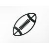 Holzsticker RAUGBYBALL (Bildabmessungen 22,5 x 21,5 cm, Bildfarbe Grau)