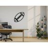 Holzsticker RAUGBYBALL (Bildabmessungen 22,5 x 21,5 cm, Bildfarbe Grau)