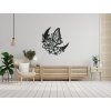 Sticker Blumenstillleben mit Schmetterling (Bildabmessungen 32,5 x 34 cm, Bildfarbe Grau)