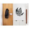 Sticker Blumenstillleben mit Schmetterling (Bildabmessungen 32,5 x 34 cm, Bildfarbe Grau)