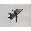 Holzsticker VOLLEYBALL (Bildabmessungen 31,5 x 27,5 cm, Bildfarbe Grau)