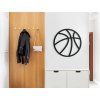 Holzsticker BASKETBALL (Bildabmessungen 22,5 x 22,5 cm, Bildfarbe Grau)